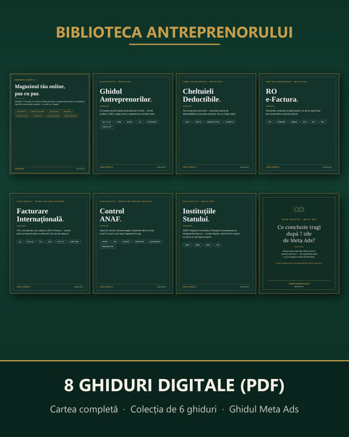 Biblioteca Antreprenorului — 8 ghiduri digitale (pachet complet)