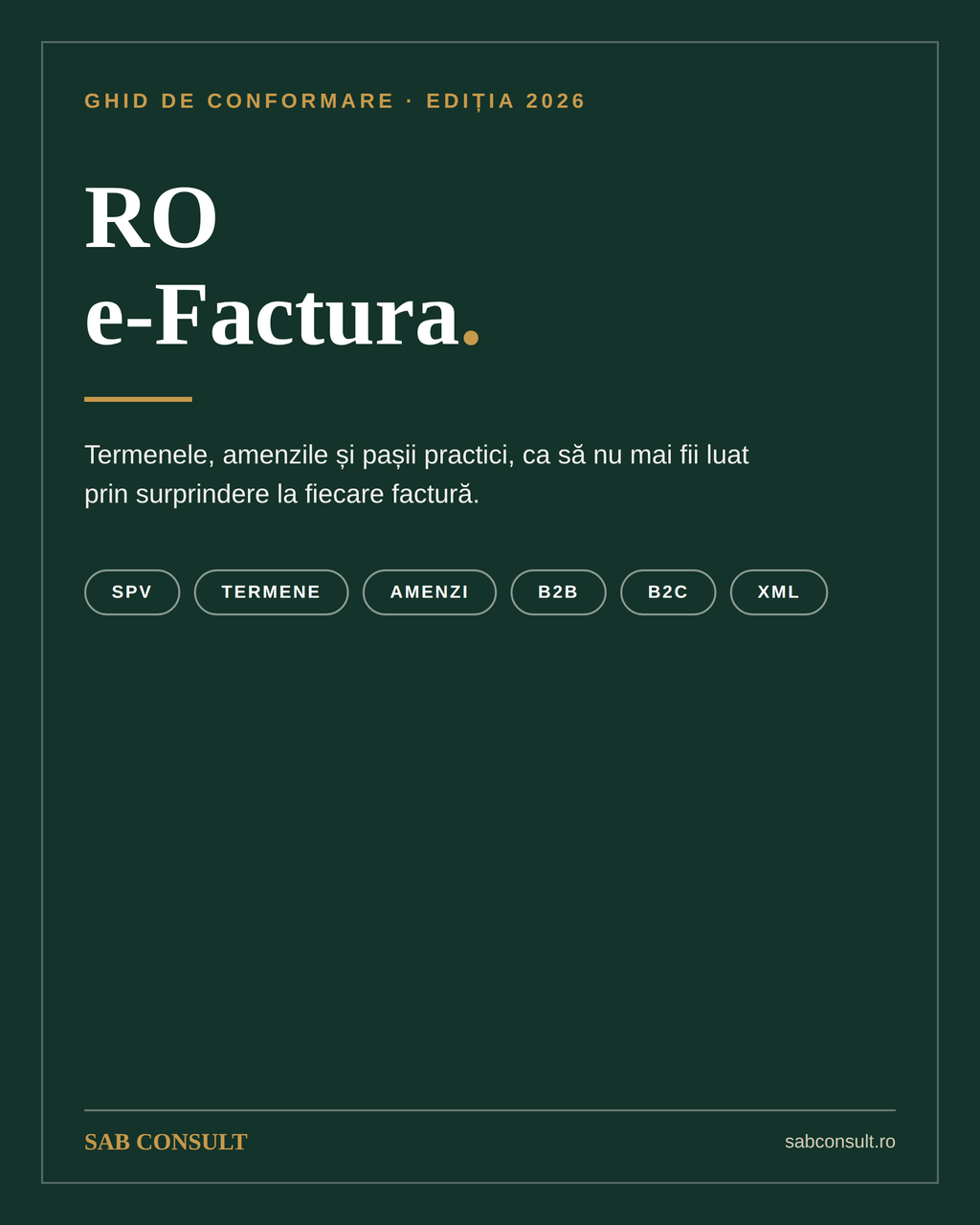 RO e-Factura — Ghid de conformare 2026