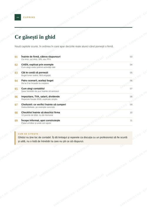 Pagină din interior — Ghidul Antreprenorilor