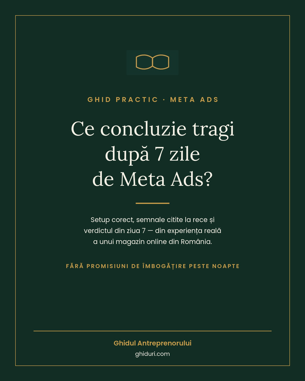 Ghid Ce concluzie tragi după 7 zile de Meta Ads — coperta