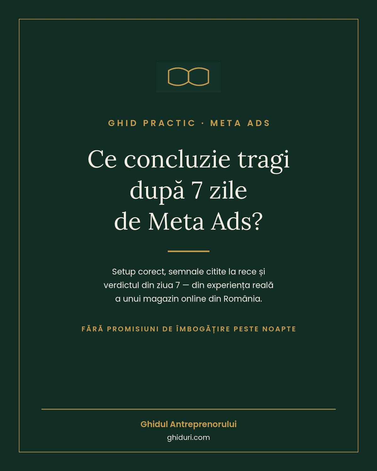 Ghid Ce concluzie tragi după 7 zile de Meta Ads — coperta