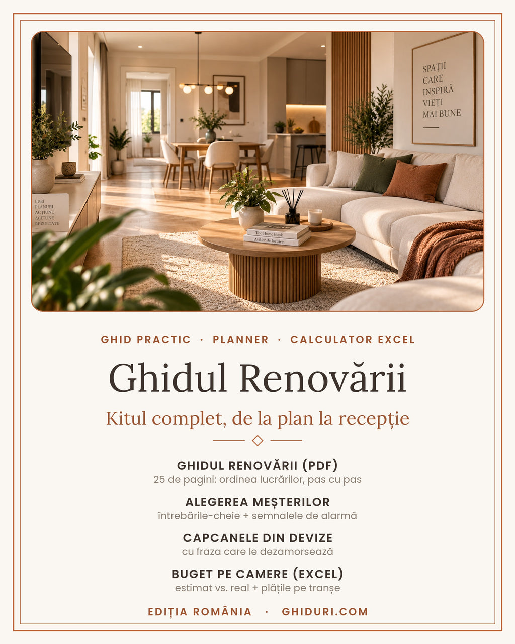 Ghidul Renovării — Kitul complet: ghid PDF și buget de renovare Excel