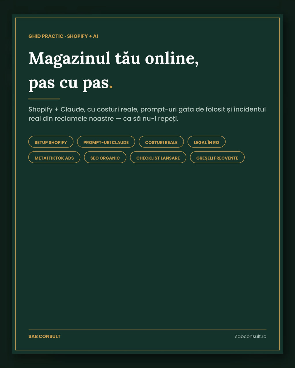 Coperta ghidului — Magazinul tău online, pas cu pas