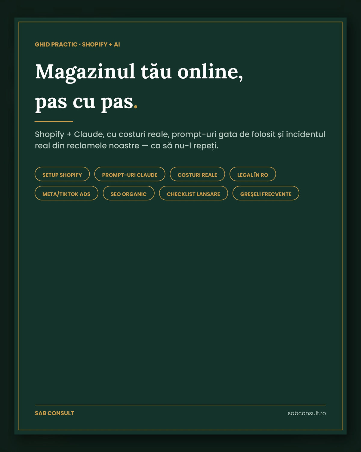 Coperta ghidului — Magazinul tău online, pas cu pas