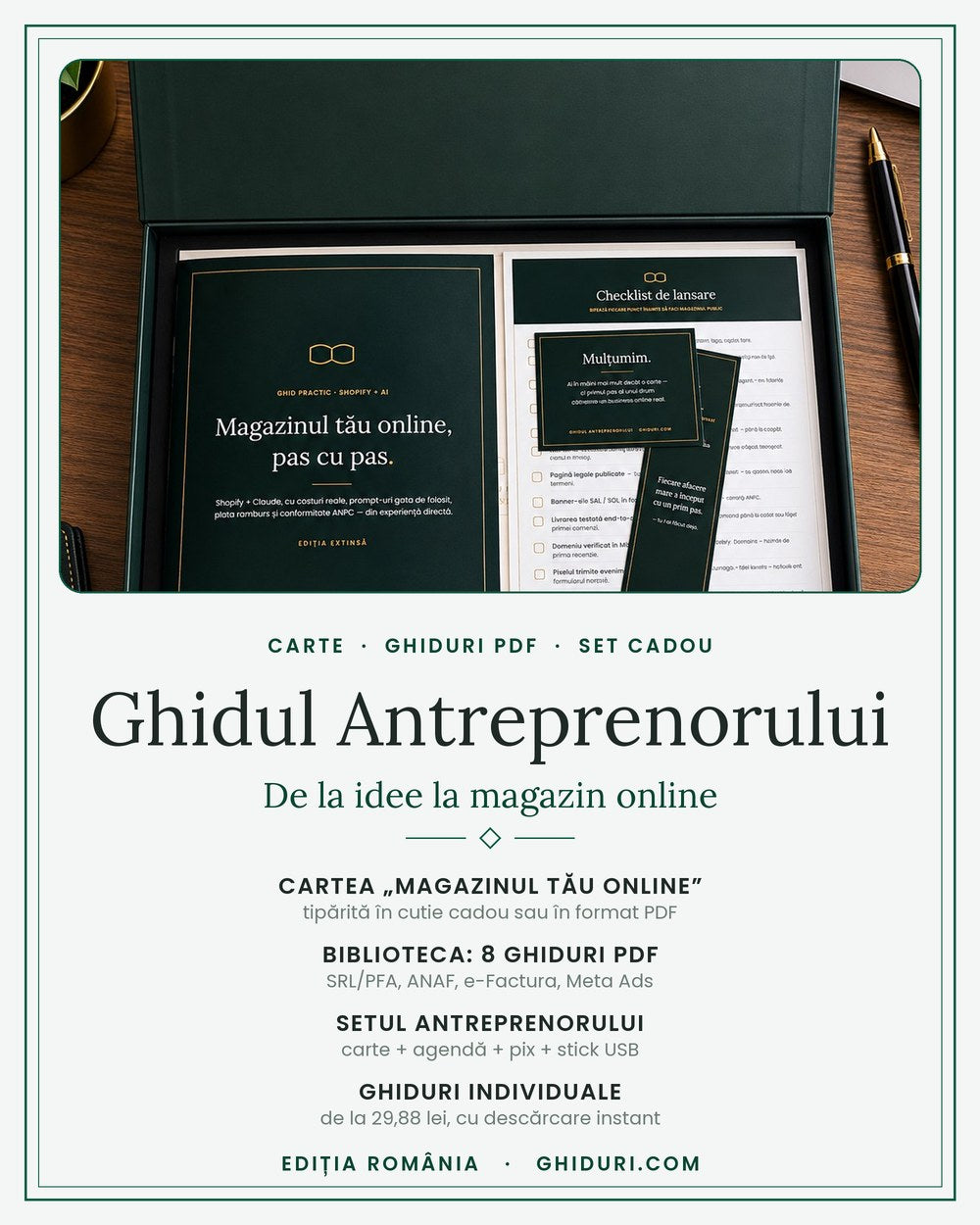 Ghidul Antreprenorului — cartea, biblioteca digitală și setul cadou
